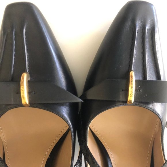 Louis Vuitton Headline Cross Black Leather Pump - Picture 8 of 8